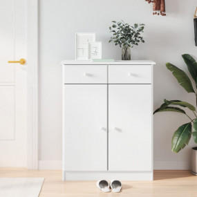 Shoe Cabinet White Solid pine wood 30.3x13.8x37.8 in Sh...