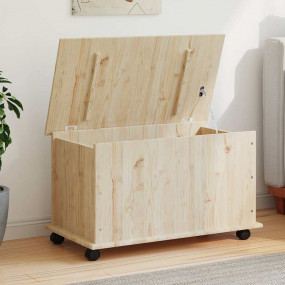 Storage Chest Natural wood Solid pine wood Medium Stora...