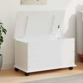 Storage Chest White Solid pine wood 70 L Storage Chest