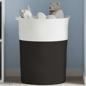 Storage Basket Black and white 100% Cotton Large Foldab...