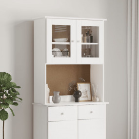 Dresser Top White Solid pine wood, Glass Medium Dresser...