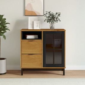 Sideboard Oak Solid pine wood Medium Sideboard Rectangu...