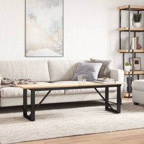 Coffee Table Leg Black Powder-Coated Steel Medium