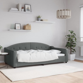 Day Bed Dark gray 100% polyester, metal, solid wood, fo...