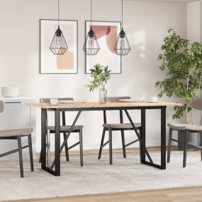 Dining Table Leg Black Powder-Coated Steel