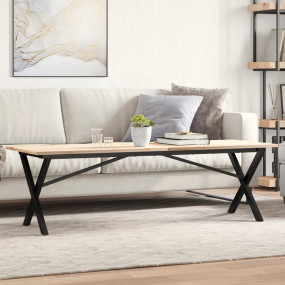 Coffee Table Leg Black Powder-Coated Steel 55.1 in long...