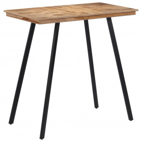 Bar Table Natural teak and black Solid teak wood and ir...