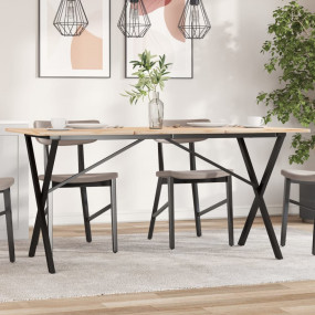Dining Table Leg Black Powder-coated steel Medium