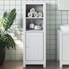 Bathroom Cabinet White Solid pine wood 15.7 in x 13.4 i...