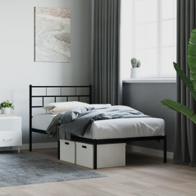 Metal Bed Frame Black Steel Twin Metal Bed Frame Rectan...