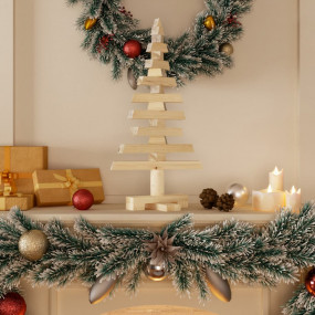 Wooden Christmas Tree Natural Wood Solid pine wood Smal...