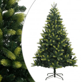 Artificial Hinged Christmas Tree Light green and dark g...