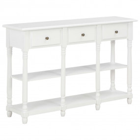Console Table White Engineered wood 43.3 x 11.8 x 29.9 ...