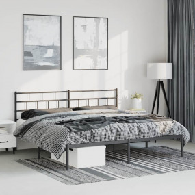 Metal Bed Frame Black Powder-coated steel 72x84 in Bed ...