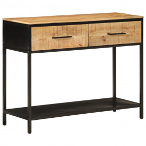 Console Table Natural wood and black Solid mango wood, ...