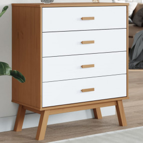 Drawer Cabinet White and Brown