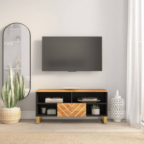 TV Cabinet Acacia Brown and Black