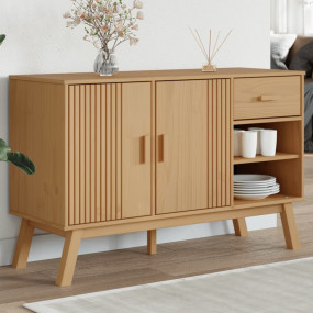 Sideboard Brown Solid pine wood Medium Sideboard Rectan...