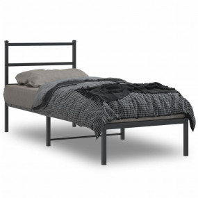 Bed Frame Black Steel Twin Bed Frame Rectangular Modern