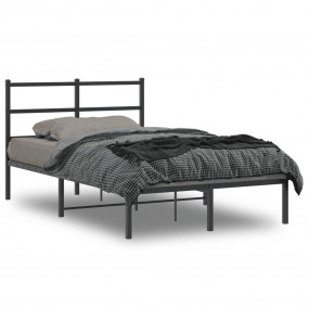 Bed Frame Black Steel Small Double Bed Frame Rectangula...