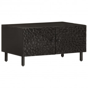 Coffee Table Black Solid Mango Wood Medium Coffee Table