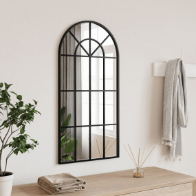 Wall Mirror Black Powder-coated iron, glass Medium Mini...