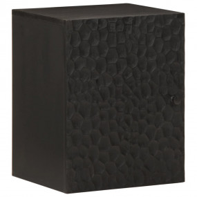 Bathroom Wall Cabinet Black Solid mango wood with black...