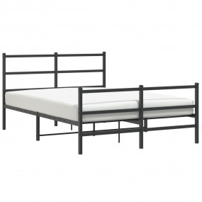 Bed Frame Black Steel 55x75 in Bed Frame Rectangular Mo...