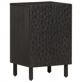 Bathroom Cabinet Black Solid Mango Wood 15.0x13.0x22.8 ...