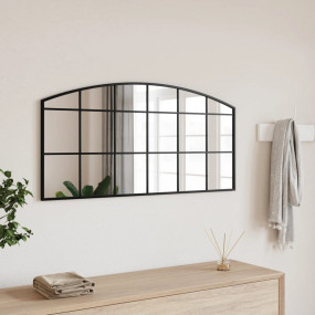 Wall Mirror Black Glass 39.4 x 19.7 in Mirror Wall Mirr...