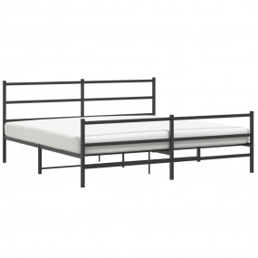Bed Frame Black Powder-coated steel 72x84 in Bed Frame