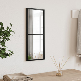 Wall Mirror Black Glass, Powder-coated iron 7.9 x 19.7 ...