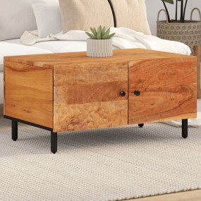 Coffee Table Acacia wood natural and black iron