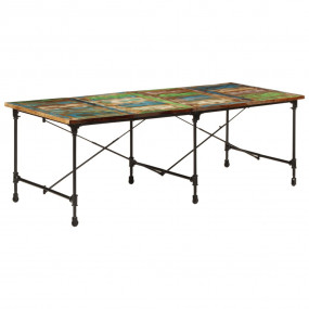 Dining Table Mixed Colors Solid reclaimed wood with met...