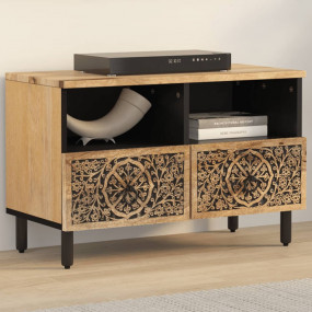 TV Cabinet Natural wood Solid mango wood Small TV Cabin...
