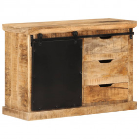 Sideboard Solid Rough Mango Wood 31.5 x 11.8 x 21.7 in ...