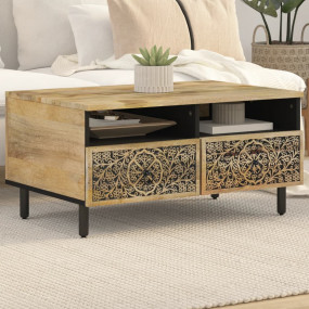 Coffee Table Natural wood finish Mango Wood Medium Coff...