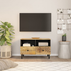 TV Cabinet Natural mango wood Solid mango wood, iron, e...