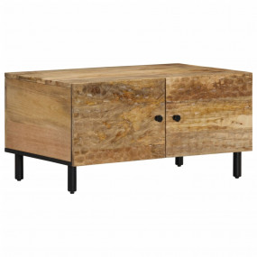 Coffee Table Brown and Black Solid mango wood, engineer...