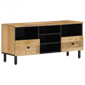 TV Cabinet Natural Solid mango wood, Engineered wood, I...