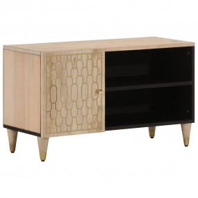 TV Cabinet Bleach Natural Solid mango wood Medium TV Ca...