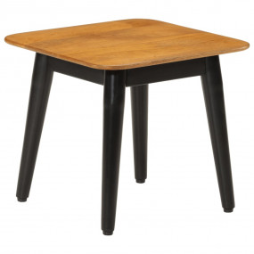 Coffee Table Brown, Black Solid Mango Wood, Powder-Coat...