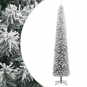Slim Christmas Tree Green and white PVC and metal 106.3...
