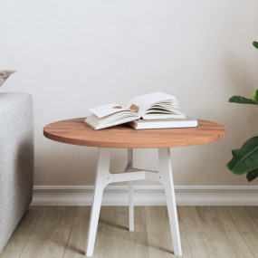 Table Top Natural Solid Beech Wood 19.7x0.6 in Durable