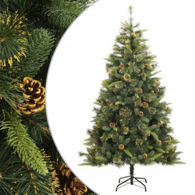 Artificial Hinged Christmas Tree Green PVC 82.7 in Coll...