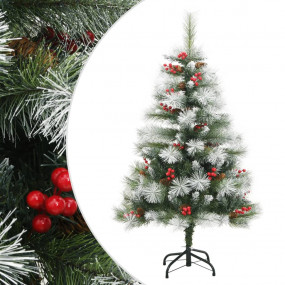 Artificial Hinged Christmas Tree Green PVC Medium