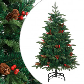Artificial Hinged Christmas Tree Green PVC, PE, Iron