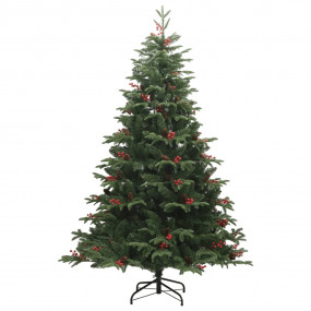 Artificial Hinged Christmas Tree Green with red berries...