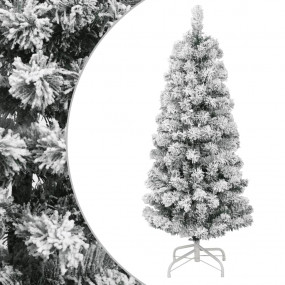 Artificial Hinged Christmas Tree Green and White PVC, I...