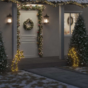 Christmas Light Decoration Warm white and black Iron an...